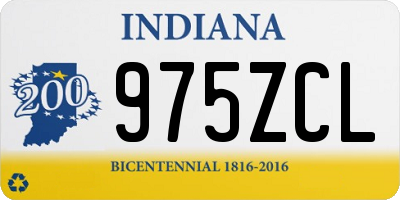 IN license plate 975ZCL