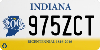 IN license plate 975ZCT