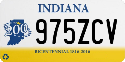IN license plate 975ZCV