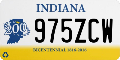 IN license plate 975ZCW