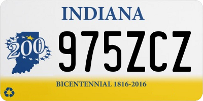 IN license plate 975ZCZ