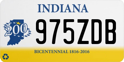 IN license plate 975ZDB