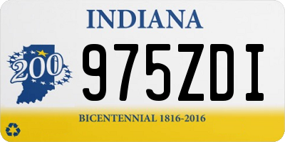 IN license plate 975ZDI