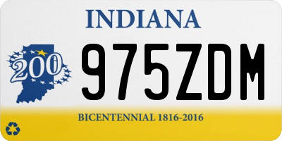 IN license plate 975ZDM
