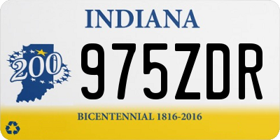 IN license plate 975ZDR