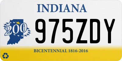 IN license plate 975ZDY