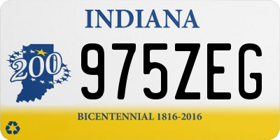 IN license plate 975ZEG