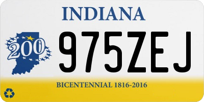 IN license plate 975ZEJ