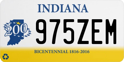 IN license plate 975ZEM