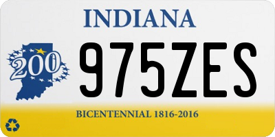 IN license plate 975ZES