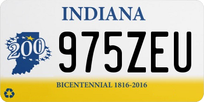 IN license plate 975ZEU
