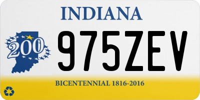 IN license plate 975ZEV