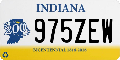 IN license plate 975ZEW