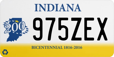 IN license plate 975ZEX