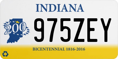 IN license plate 975ZEY