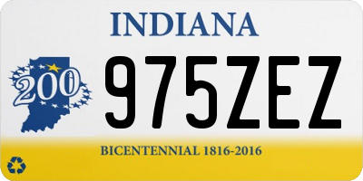 IN license plate 975ZEZ
