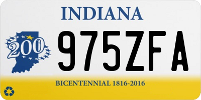 IN license plate 975ZFA