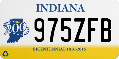 IN license plate 975ZFB
