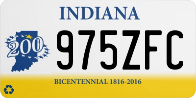 IN license plate 975ZFC