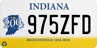 IN license plate 975ZFD