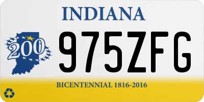 IN license plate 975ZFG