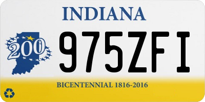 IN license plate 975ZFI