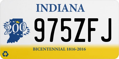 IN license plate 975ZFJ