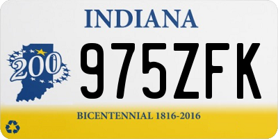 IN license plate 975ZFK