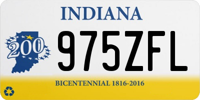 IN license plate 975ZFL