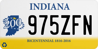 IN license plate 975ZFN