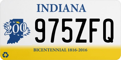 IN license plate 975ZFQ