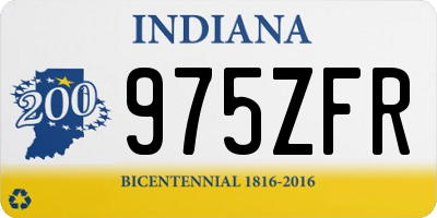 IN license plate 975ZFR