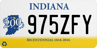 IN license plate 975ZFY