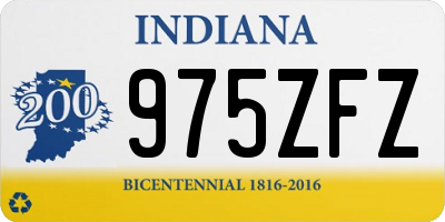 IN license plate 975ZFZ