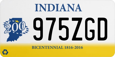 IN license plate 975ZGD