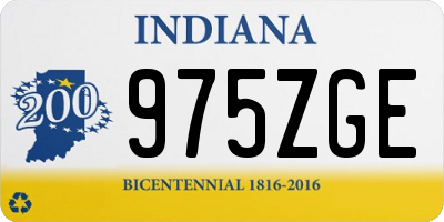 IN license plate 975ZGE