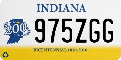 IN license plate 975ZGG