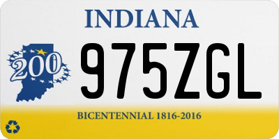 IN license plate 975ZGL