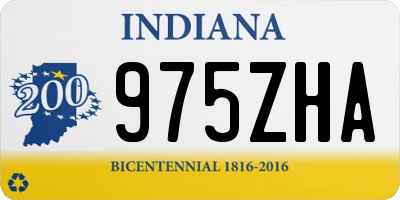 IN license plate 975ZHA