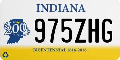IN license plate 975ZHG