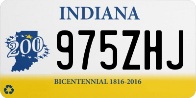 IN license plate 975ZHJ