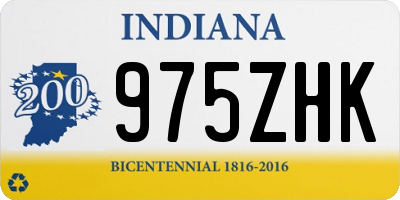 IN license plate 975ZHK