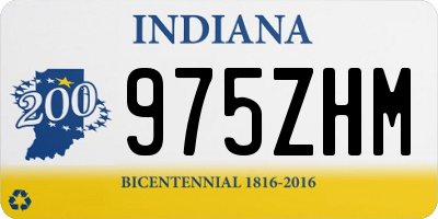 IN license plate 975ZHM