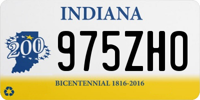 IN license plate 975ZHO