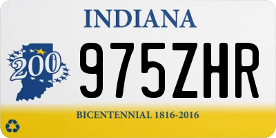 IN license plate 975ZHR