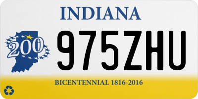 IN license plate 975ZHU