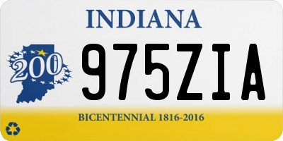 IN license plate 975ZIA