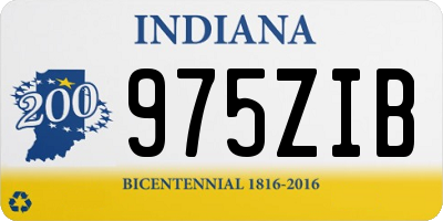 IN license plate 975ZIB