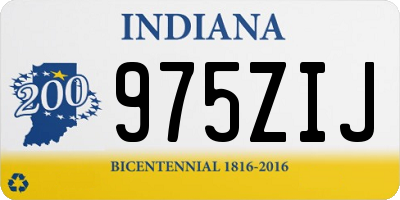 IN license plate 975ZIJ