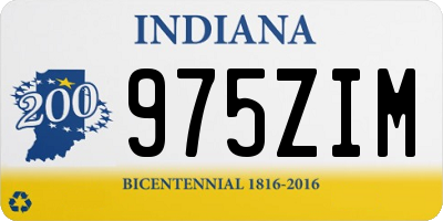 IN license plate 975ZIM